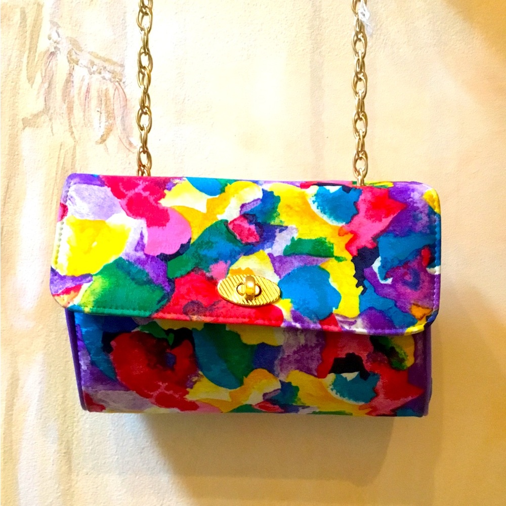 Dressy Bag in Multi-Color Fabric Print